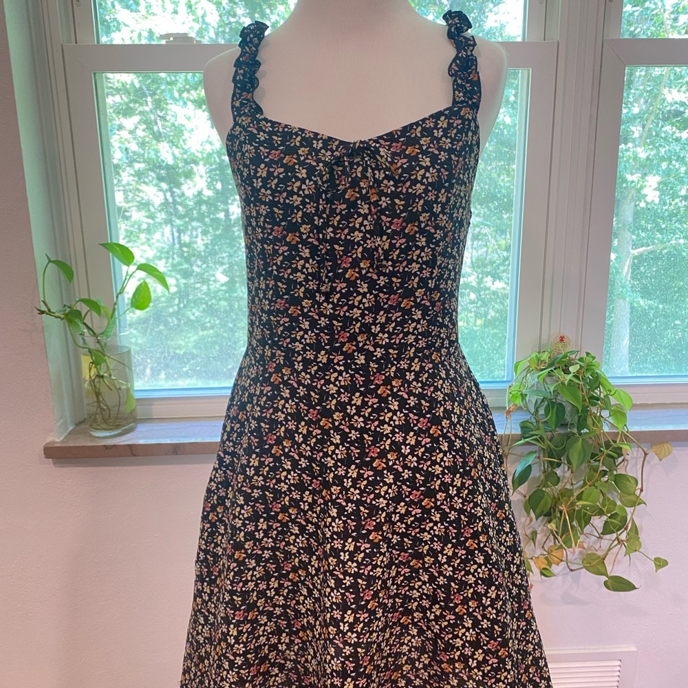 Mimi Chica Black Floral Midi Dress